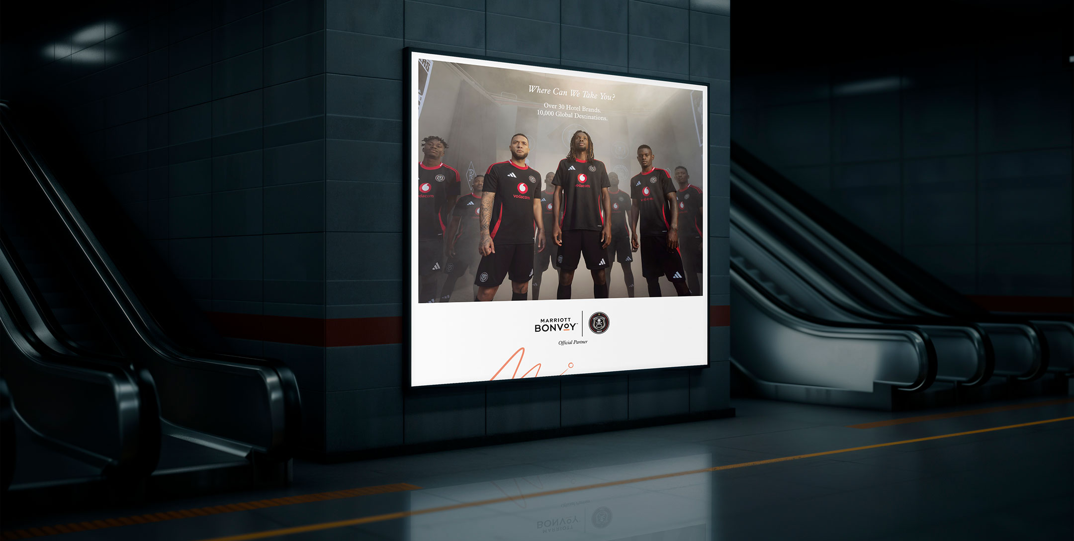 Marriott Bonvoy and Orlando Pirates partnership event creative