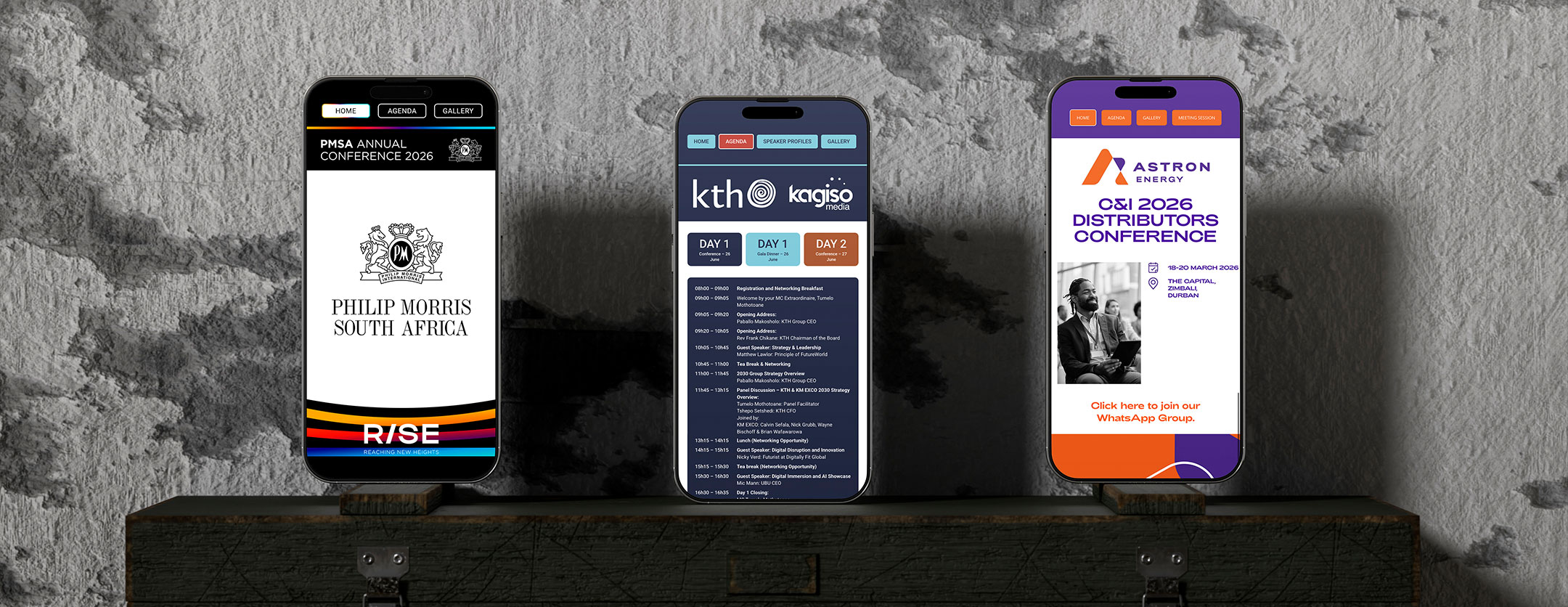 Event micro-sites for Chaos Theory, by Druff Agency Pretoria